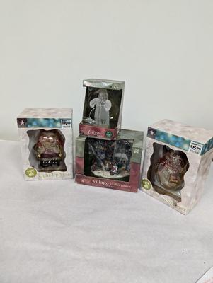 Vintage Holiday Figurines Santa & Snowmen