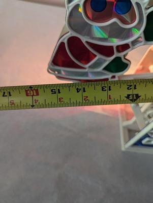 Christmas Santa & Snowman Lighted Holographic Seesaw Teeter-Totter