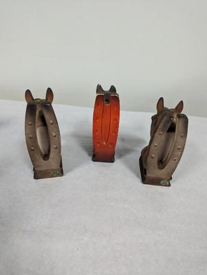 Handpainted Norleans/Arnart Horse Bookends Numbered