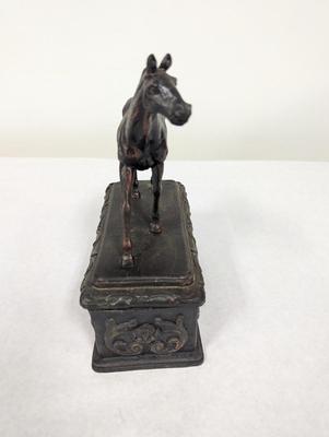 Horse Figurine Sitting On Decorative Box