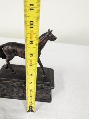 Horse Figurine Sitting On Decorative Box