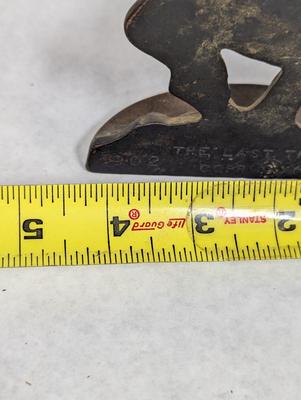 Vintage Last Trail Cast Iron Bookend