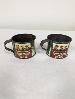 Ponderosa Ranch Tin Coffee Cups
