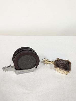 Cowboy Spur Ashtray & Drink Coasters