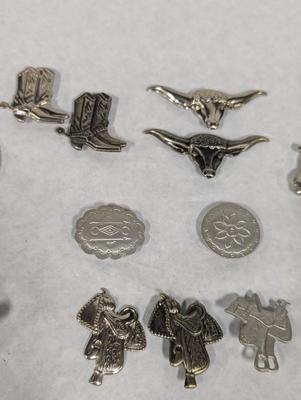 Western Cowboy Button Covers & Pins