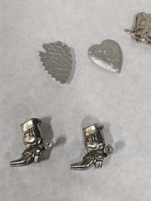 Western Cowboy Button Covers & Pins