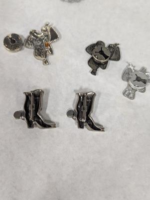 Western Cowboy Button Covers & Pins