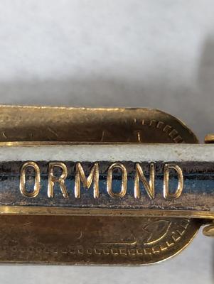 Vintage Ormond Tie Clip Wil-Aren Hondo Clip Saddle Rhinestone