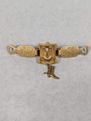 Vintage Ormond Tie Clip Wil-Aren Hondo Clip Saddle Rhinestone