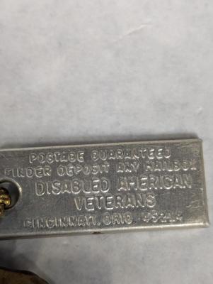Miniature Key Chain License Plates Disabled American Vets
