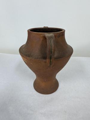 Vintage Double Handled Handpainted Pottery Vase