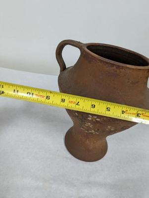Vintage Double Handled Handpainted Pottery Vase