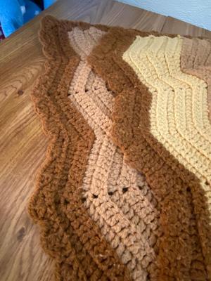 Vintage Brown and Yellow Crocheted