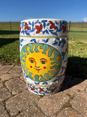 Vintage Chinese Porcelain Hand Painted Garden Stool