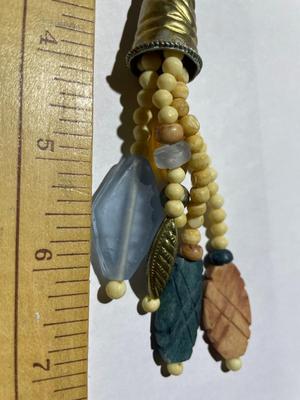 Vintage 29" Fashion Bead Necklace w/Tassel in Good Preowned Condition as Pic'd.