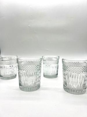 Vintage Libbey USA Radiant Cut Lowball Glasses