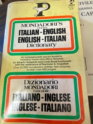 Vintage Italian Books and German Stein