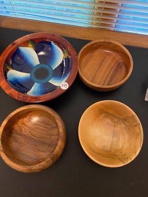 Assorted Wooden Bowls Lot