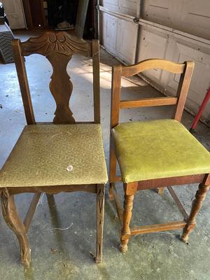 Vintage Children’s Tall Chairs, Pair