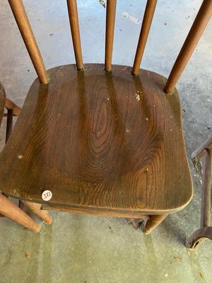 Vintage Looped Spindle Back Chairs, Pair