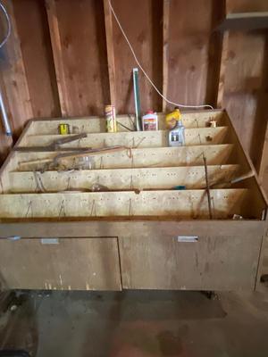 Vintage Display Shelf and Storage