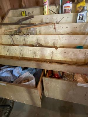 Vintage Display Shelf and Storage