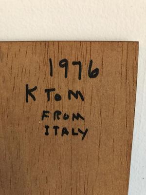 Vintage Italian Floral Wood Inlay Wall Art, Pair