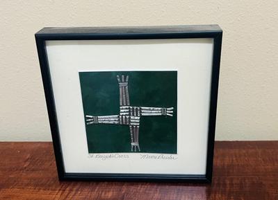 Marcie Preisler Signed Handcrafted Pewter St Brigid's Cross