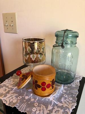 Assorted Kitchen Storage and Goblet Lot