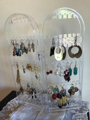 Earrings and Plastic Storage Tray