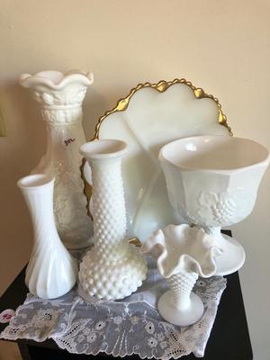 Milk Glass Lot