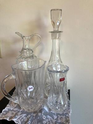 Assorted Vintage Crystal Vessels Lot