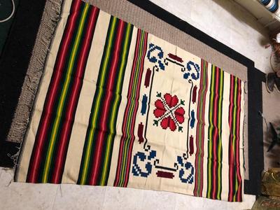 Vintage Red Mexican Rug/Blanket