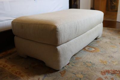 Large Upholstery Ottoman on Wheels (See Description)