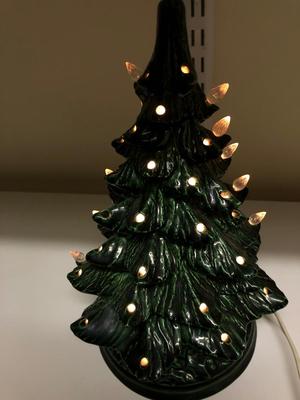 Vintage Ceramic Illuminated Christmas Tree