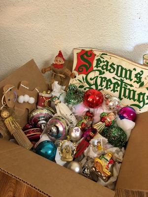MOTHERLOAD of Vintage and Modern Christmas Ornaments