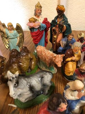Vintage Assorted Nativity Figurines