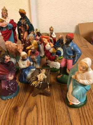 Vintage Assorted Nativity Figurines