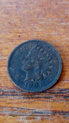 LOT 122 1901 INDIAN HEAD PENNY