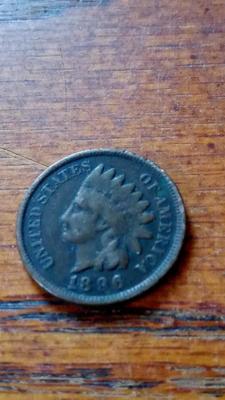 LOT 123 1896 INDIAN HEAD PENNY