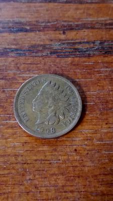 LOT 125 1908 INDIAN HEAD PENNY