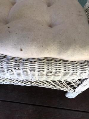 Vintage White Wicker Chair