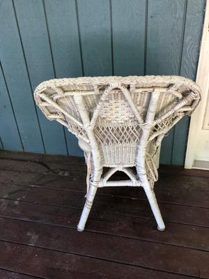 Vintage White Wicker Chair