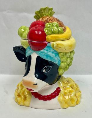 Vandor Cowman Moo-randa Cookie Jar ceramic