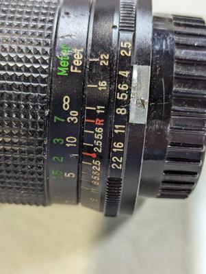 Vivitar 28m 1;2.5 Auto Wide Angle Lens & Kodak Enlarging Ektanopn f 4.5 161 mm Lens