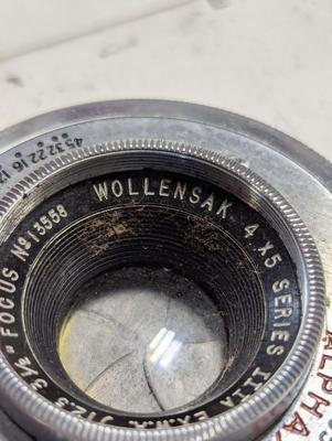 Wollensak-Rochester 4x5 Series III Lens