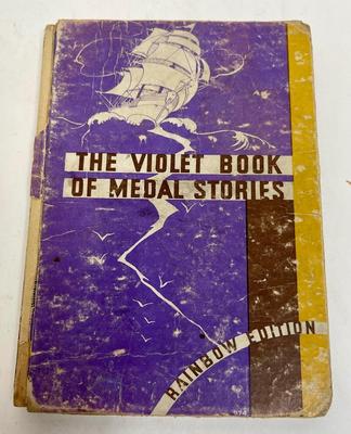 Vintage Children's Book "The Violet Book of Medal Stories" 1936