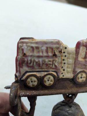 Cast Iron Firetruck Pumper Dinner Bell