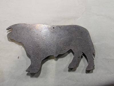 Pewter Bull Wall Decor
