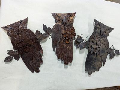 Metal Wall Decor Owls